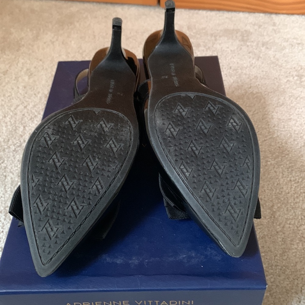 Black Sling Backs With Bow - image 3